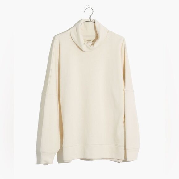 Madewell Miles Turtleneck Tunic in Bright Ivory Size Large - Picture 1 of 10